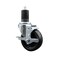 Service Caster 4'' SS Phenolic Swivel 1-5/8'' Expanding Stem Caster with Brake SCC-SSEX20S414-PHS-TLB-158 - alternate 1